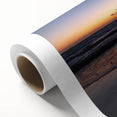 Art Deco poster of a Yucatan scenery in muted green and blue tones on rolled canvas, ideal for nursery wall art.