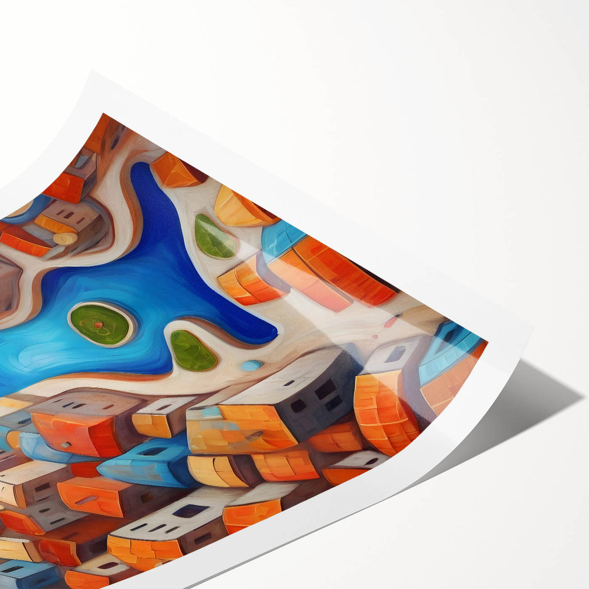 Extra large rolled print featuring line art flowers in subtle earth tones, ideal for large living room wall art.