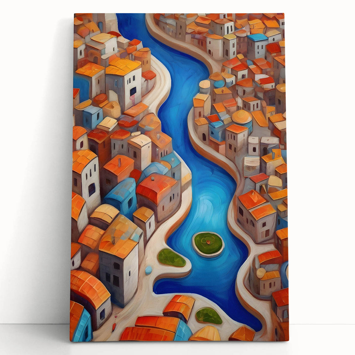 Black and white stretched canvas of a scenic Middle Eastern landscape, ideal for kitchen wall art or bedroom ambiance.