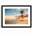 Extra large, textured abstract art print depicting colorful Middle Eastern scenery on a framed canvas.