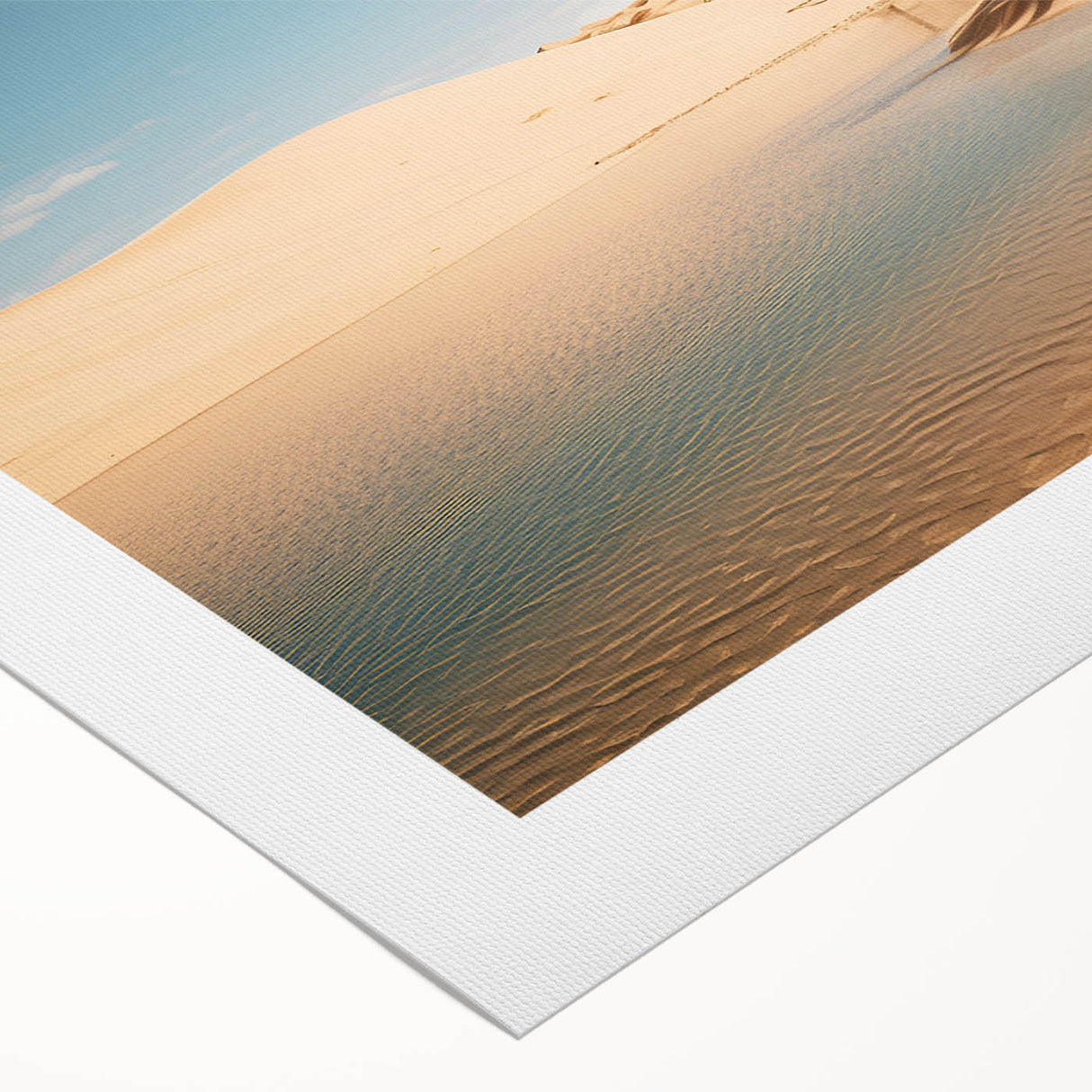Art Deco poster of Middle Eastern scenery in Oman, featuring earthy tones on rolled canvas.