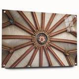 Acrylic print of a large abstract wall art depicting the Canterbury, New Zealand scenery, in muted earth tones.