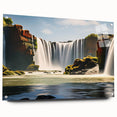 Acrylic print of a large abstract depiction of the Argentine landscape in earthy tones.