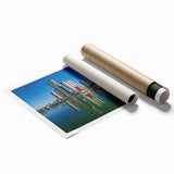 Extra large rolled print of a Brazilian landscape with vibrant greenery and floral elements.