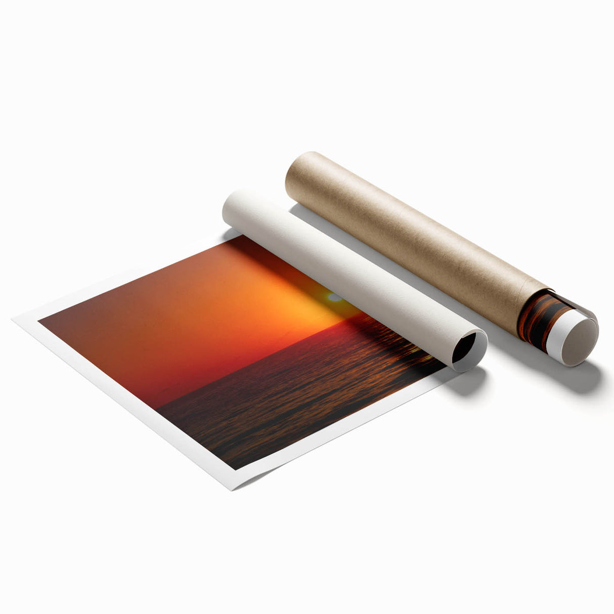 Extra large rolled print of Daytona scenery featuring soft floral designs in muted colors.