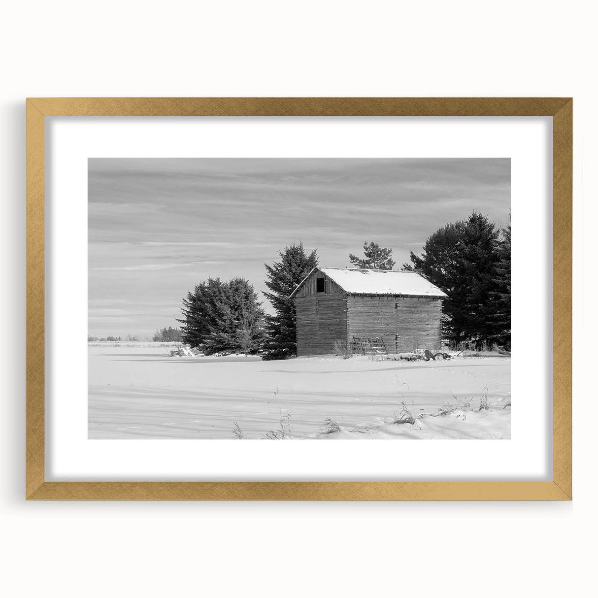 Extra large framed abstract art print of Idaho scenery in textured gold, ideal for living room decor.