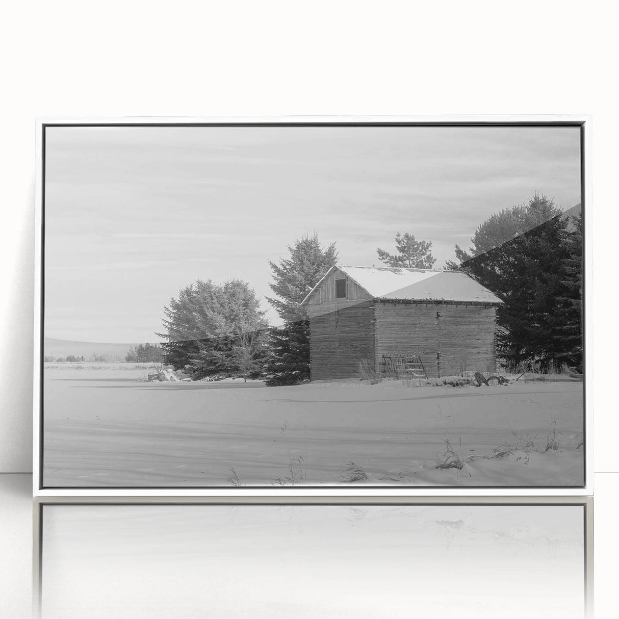 Art deco poster of Idaho scenery in muted earth tones on framed acrylic, ideal for modern art wall decor in a nursery.