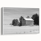 Vintage poster art of Idaho scenery on a framed canvas, featuring colorful art in black, ideal for living room decor.