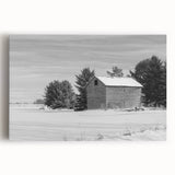 Black and white photograph of Idaho scenery on large stretched canvas, suitable as kitchen wall art.