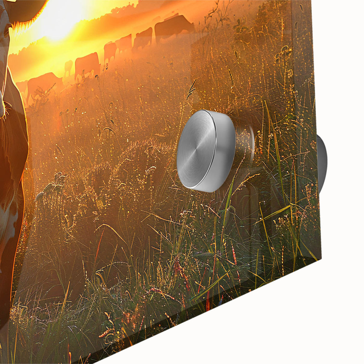 Large abstract wall art featuring rolling Kentucky hills in muted earth tones on acrylic glass.