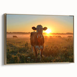 Framed canvas featuring a vintage-style Kentucky landscape with muted earth tones, ideal for bedroom wall art.
