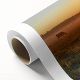 Art deco poster of Kentucky landscape in soft pastel shades on rolled canvas, suitable for nursery wall art.