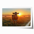 Extra large rolled print of Kentucky scenery with vibrant green and floral elements, ideal for art wall dining room.