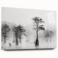 Acrylic print of a Louisiana landscape in muted earth tones, ideal for dining room decor.