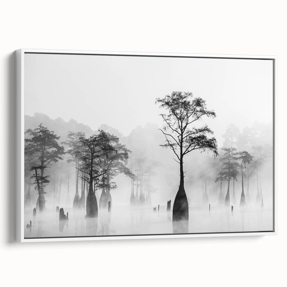 Vintage poster art of Louisiana scenery in colorful hues on extra large framed canvas, ideal for living room decor.