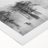 Art deco poster featuring a vibrant Louisiana landscape on rolled canvas, suitable for dining room decor.