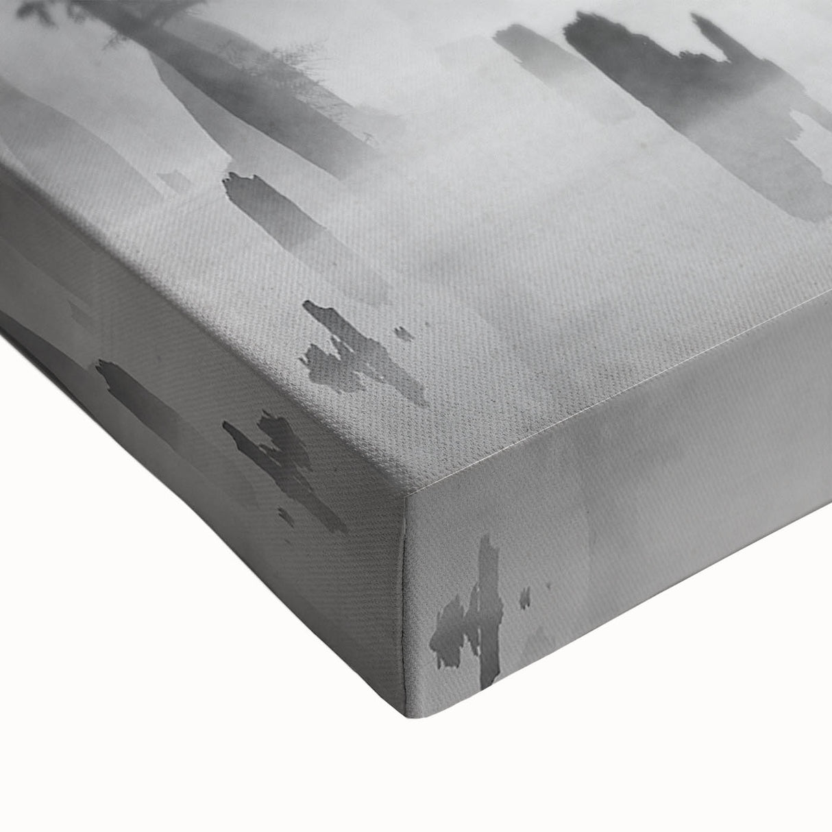 Black and white landscape art painting of Louisiana scenery on large stretched canvas, suitable for bedroom wall decor.