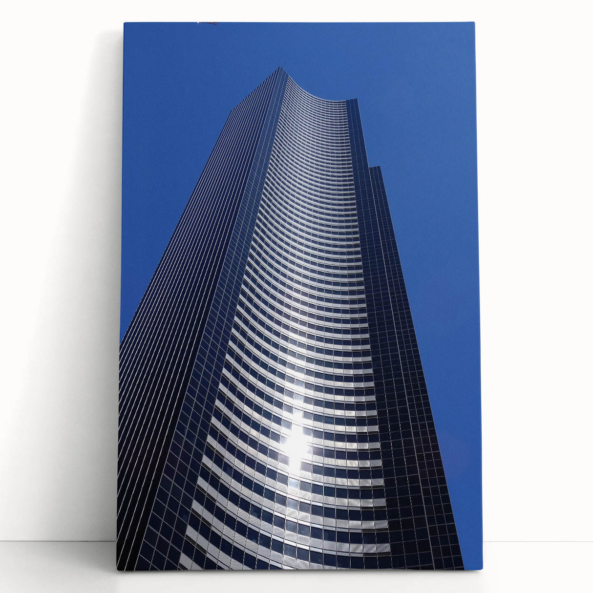 Large black and white stretched canvas of Seattle skyline, ideal for kitchen wall art.