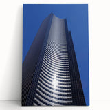 Large black and white stretched canvas of Seattle skyline, ideal for kitchen wall art.