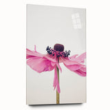 Large abstract wall art on acrylic glass depicting vibrant spring colors, ideal for bedroom or dining room decor.