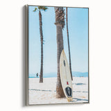 Landscape art painting featuring a summer scene on a framed canvas, with a palette of vibrant colors.