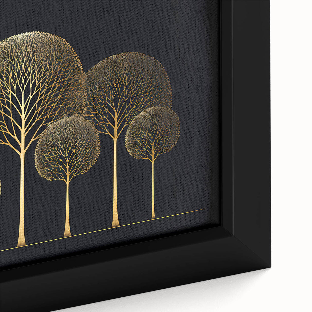 Luxury Gold Tree Wall Art - Modern Abstract Canvas for Living Room