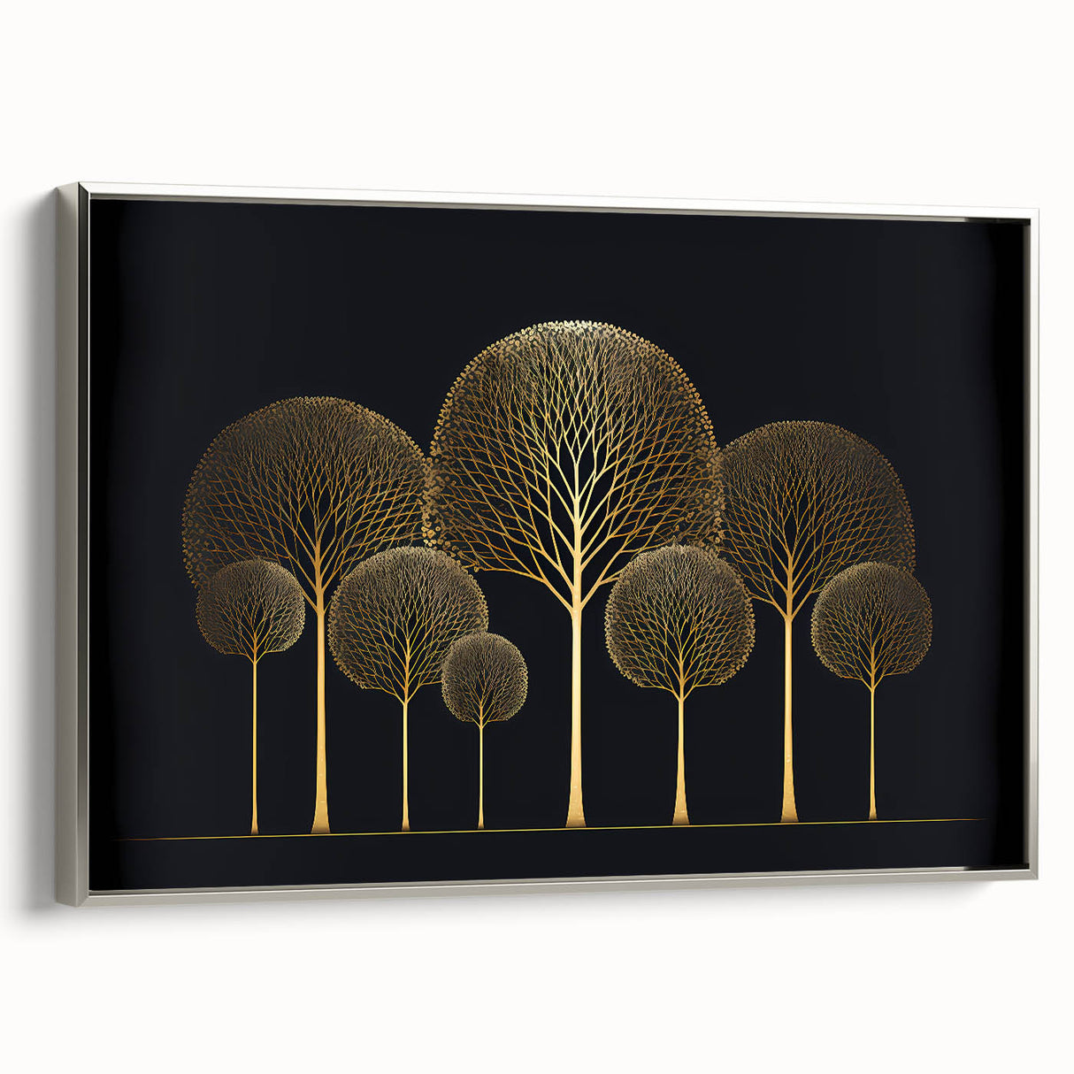 Luxury Gold Tree Wall Art - Modern Abstract Canvas for Living Room