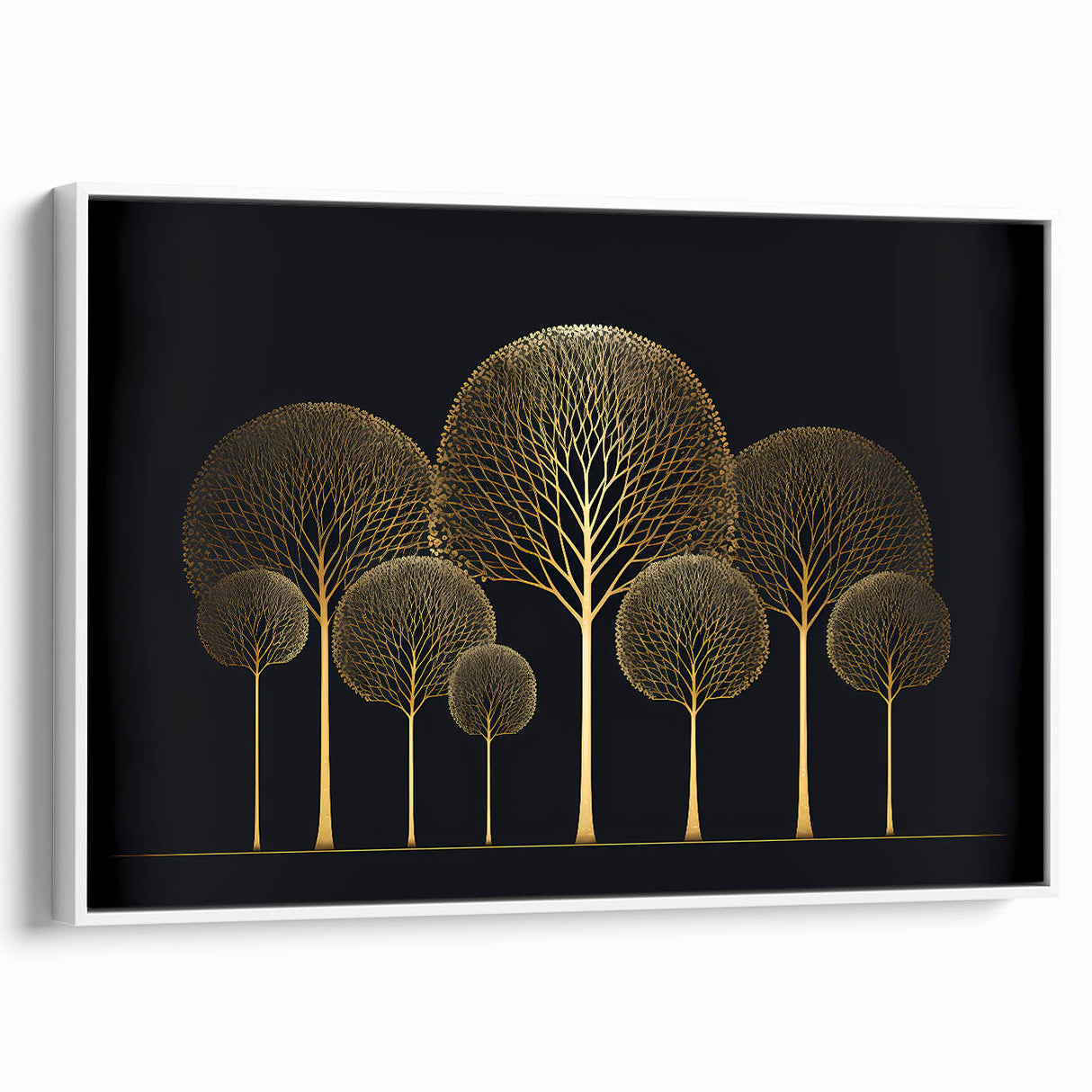 Luxury Gold Tree Wall Art - Modern Abstract Canvas for Living Room