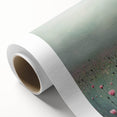 Abstract floral design rolled canvas art showcasing vibrant colors and intricate patterns, elegantly packaged in a protective cardboard tube for easy display.