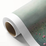 Abstract floral design rolled canvas art showcasing vibrant colors and intricate patterns, elegantly packaged in a protective cardboard tube for easy display.