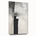 Abstract minimalist wall art design featuring geometric shapes and soft pastel colors on acrylic glass, perfect for modern decor and enhancing contemporary spaces.