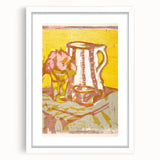 Expressionist Art: Still Life with Pitcher and Flowers by Kirchner