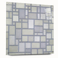 Modern Geometric Wall Art – Minimalist Gray Abstract Design Print