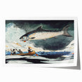Dynamic Fishing Art Print - A Good Pool, Saguenay River by Winslow Homer