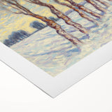 Abstract floral design rolled canvas artwork featuring vibrant colors and intricate patterns, elegantly packaged in a protective cardboard tube for easy display and storage. Perfect for enhancing modern home decor with a touch of nature-inspired artistry.