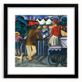 Modern Wall Art - Urban Vintage Scene with Abstract Figures Print