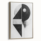 Framed abstract minimalist wall art in gold tones, showcasing a sleek side view against a neutral background, perfect for modern home decor accents.