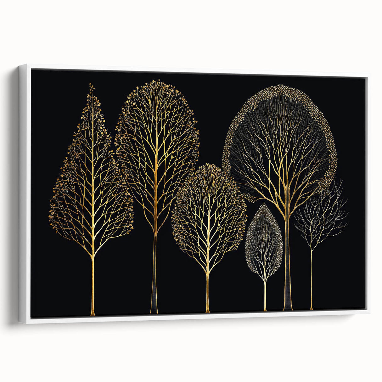 Luxury Gold Tree Wall Art - Modern Abstract Canvas for Living Room
