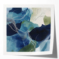 Geometric Abstract Wall Decor – Oceanic Blue Contemporary Canvas