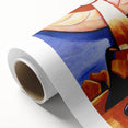 Modern Wall Art – Radiant Abstract Landscape in Bold Blues and Oranges