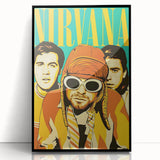 Nirvana Retro Poster – Iconic 90s Band Art Print