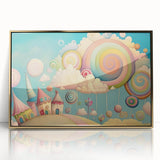 Whimsical Candy Land Girls Room Wall Art - Fantasy Nursery Print