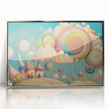 Whimsical Candy Land Girls Room Wall Art - Fantasy Nursery Print