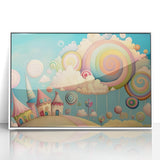 Whimsical Candy Land Girls Room Wall Art - Fantasy Nursery Print
