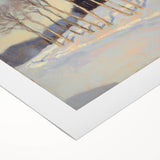 Vibrant abstract floral design on rolled canvas, showcasing bold colors and intricate patterns, perfect for modern home decor. Packaged securely in a sturdy tube.