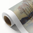 Abstract floral design on rolled canvas featuring vibrant colors and intricate patterns, ideal for modern home decor, packaged securely in a durable cardboard tube.