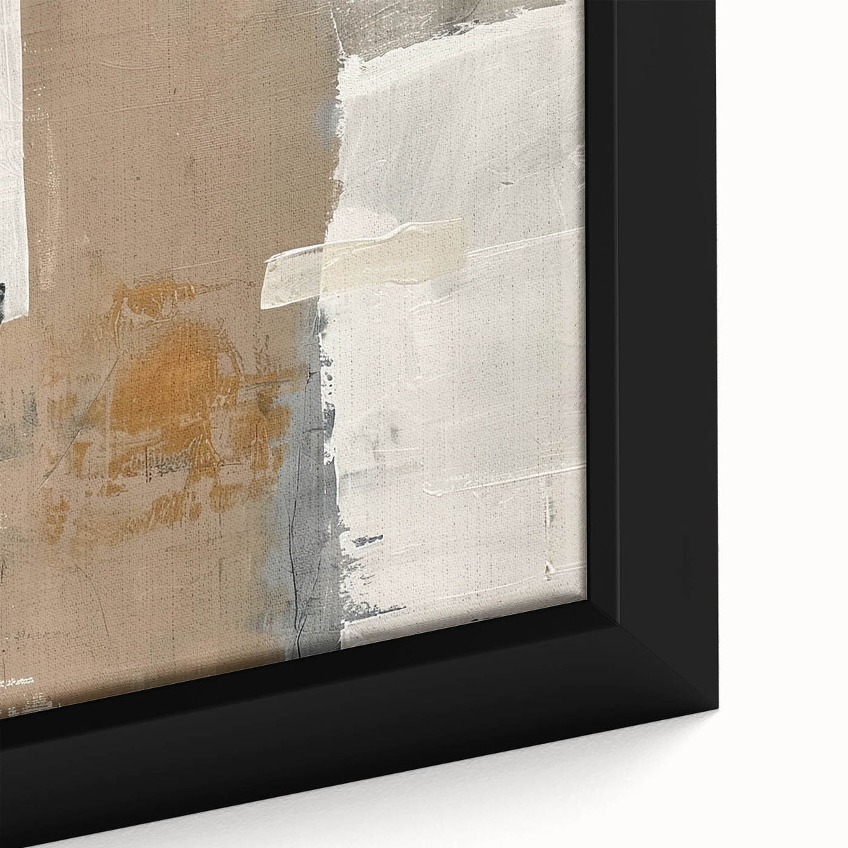 Abstract minimalist wall art featuring soft pastel colors and geometric shapes, displayed in a modern frame, perfect for enhancing contemporary decor.