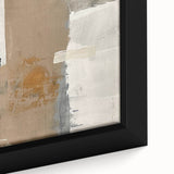 Abstract minimalist wall art featuring soft pastel colors and geometric shapes, displayed in a modern frame, perfect for enhancing contemporary decor.