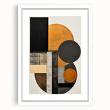 Elegant Dining Room Art Prints - Black & Gold Geometric Canvas