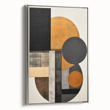 Elegant Dining Room Art Prints - Black & Gold Geometric Canvas